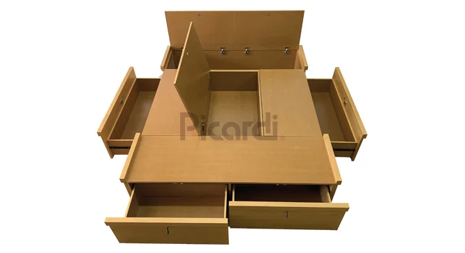 Cama de 2 plazas con cajones, cama de dos plazas con cajones