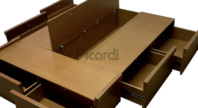 Base de Cama Box con Baulera y Cajones 2 Plazas, 2 Plazas y Media, Queen y King