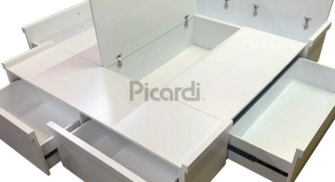 Cama con cajones de 2 plazas laqueada, cama con cajones de dos plazas laqueada