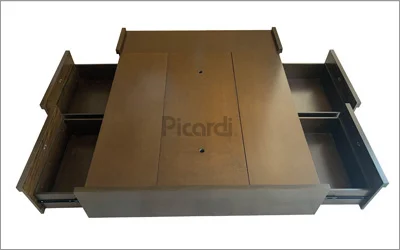 cama con 4 cajones laterales de madera