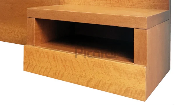 Mesa de luz colgante con respaldo